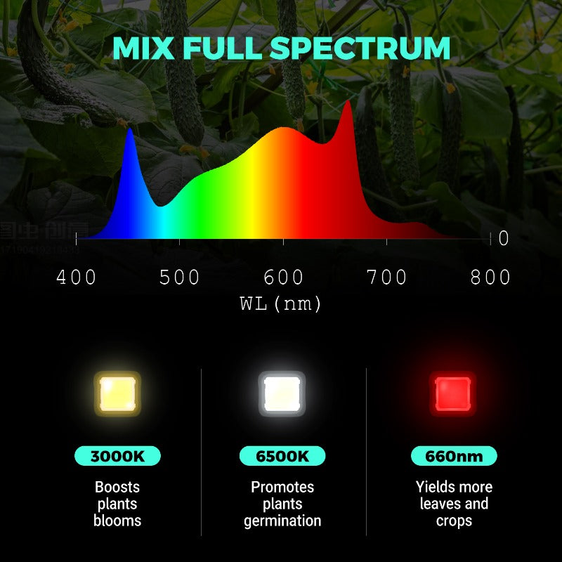 PHLIZON FD7500 720W Full-spectrum Dimmable LED Grow Light